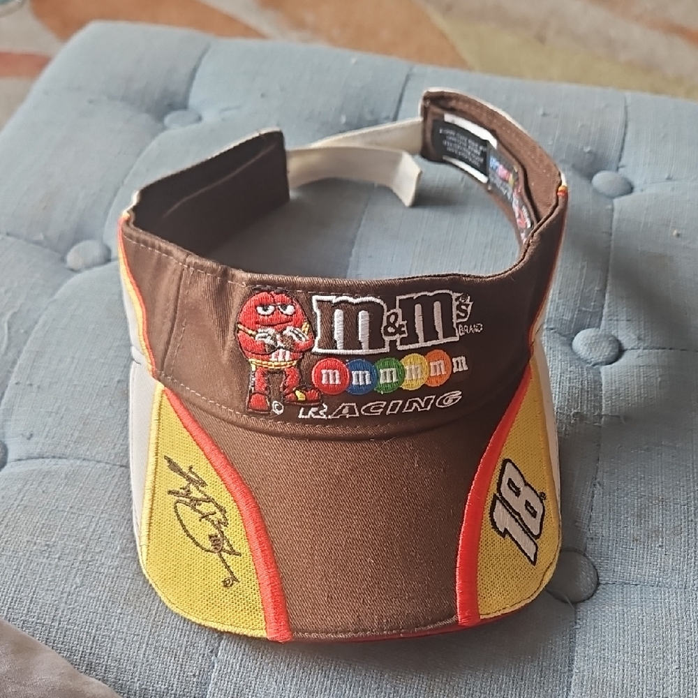 🌟3/$25🌟Kyle Busch #18 M & M's Nascar Racing Chase Authentic's Visor Adjustable